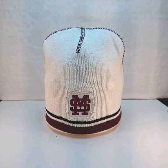 MISSISSIPPI STATE BULLDOGS NCAA Skull Cap Winter Beanie Reversible - Picture 1 of 6